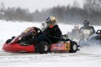 Su kartingais – į sniegu padengtą trasą