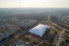 Stadionas atsidūrė po pripučiamu stogu