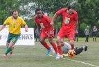 Futbolo aikštėje - žurnalistai