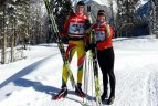 Sniego nėra, bet slidininkai nenuobodžiauja