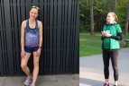 Besilaukianti olimpietė mėgaujasi bėgimu