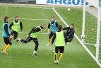 Prieš pasaulio čempionato atrankos mačą LFF stadione treniravosi ir lietuviai, ir latviai.