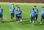 Lietuvos ir Graikijos futbolininkai treniravosi LFF stadione