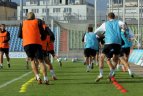 Lietuvos futbolo rinktinės treniruote prieš rungtynes su Liuksemburgu