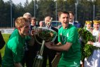 "Žalgiris" įveikė "Bangą" ir pergale džiaugėsi su fanais