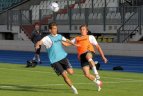 Lietuvos futbolo rinktinės treniruote prieš rungtynes su Liuksemburgu