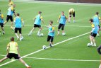 Lietuvos ir Graikijos futbolininkai treniravosi LFF stadione
