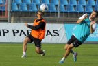 Lietuvos futbolo rinktinės treniruote prieš rungtynes su Liuksemburgu