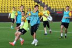 Lietuvos ir Graikijos futbolininkai treniravosi LFF stadione