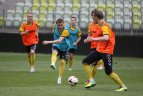 Lietuvos rinktinės treniruotė Gdansko "PGE Arena"