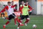 Lietuvos futbolo rinktinės treniruotė Taline prieš rungtynes su estais