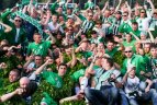 "Žalgiris" įveikė "Bangą" ir pergale džiaugėsi su fanais