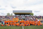 Stadione susitiko buvusios Nyderlandų ir Lietuvos futbolo žvaigždės.