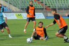Lietuvos futbolo rinktinės treniruote prieš rungtynes su Liuksemburgu