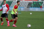 Lietuvos futbolo rinktinės treniruotė Taline prieš rungtynes su estais