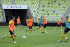 Lietuvos rinktinės treniruotė Gdansko "PGE Arena"
