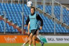 Lietuvos futbolo rinktinės treniruote prieš rungtynes su Liuksemburgu