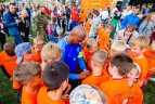 Stadione susitiko buvusios Nyderlandų ir Lietuvos futbolo žvaigždės.