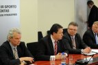 Nacionalinės kūno kultūros ir sporto tarybos spaudos konferencija.