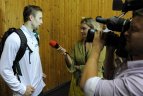 Lietuvos vyrų krepšinio rinktinės treniruotė.