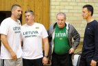 Lietuvos vyrų krepšinio rinktinės treniruotė.