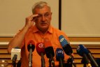 2013 05 07. Lietuvos vyrų krepšinio rinktinės trenerio Jono Kazlausko spaudos konferencija.