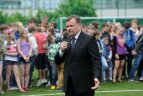 Naujas mokyklos stadionas Fabijoniškėse.