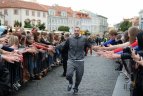 Lietuvos krepšinio rinktinės sutiktuvės Vilniuje.