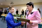 Pagerbti Europos jaunimo olimpinio festivalio medalininkai.