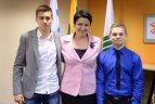 Pagerbti Europos jaunimo olimpinio festivalio medalininkai.
