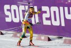 2014 02 14. Diana Rasimovičiūtė biatlono 15 km lenktynėse.