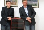 Moterų tinklinio rinktinės spaudos konferencija.