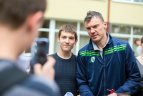 "Žalgirio" krepšininkai Varėnos "Ryto" progimnazijoje