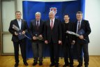 Vidaus reikalų ministras D.A.Barakauskas apdovanojo sporto žmones už drąsą ir ryžtą kelyje.