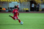Lietuvos moterų futbolo rinktinės treniruotė, ruošiantis kovai dėl Baltijos taurės
