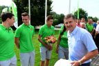 Lietuvos rinktinės palydos į II jaunimo vasaros olimpines žaidynes Nandzinge.
