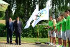 Lietuvos rinktinės palydos į II jaunimo vasaros olimpines žaidynes Nandzinge.