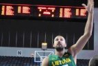 J. Valančiūnas Lietuvos rinktinės treniruotėje