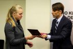 KKSD lankėsi Europos plaukimo čempionato medalininkai R.Meilutytė ir G.Titenis.
