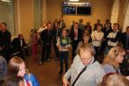 Pasaulio čempionato bronzos medalio laimėtojo imtynininko E. Venckaičio sutikimas