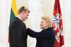 Prezidentė Dalia Grybauskaitė Kūno kultūros ir sporto dienos proga pagerbė sportininkus ir jų trenerius.