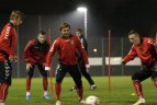 Lietuvos futbolo rinktinė Ciuriche pradėjo pasiruošimą rungtynėms su Šveicarija.