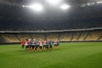 Lietuvos futbolo rinktinės treniruotė Kijeve