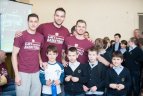 Krepšininkai aplankė "Velžio" gimnaziją