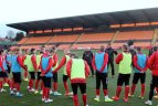 Lietuvos futbolo rinktinės treniruotė Anglijoje