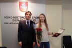 KKSD pagerbta čiuožėja trumpuoju taku Agnė Sereikaitė.