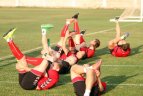 Lietuvos futbolo rinktinės treniruotė Maltoje.