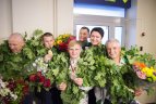 Boksininkų sutiktuvės Vilniaus oro uoste.