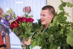 Boksininkų sutiktuvės Vilniaus oro uoste.