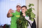 Boksininkų sutiktuvės Vilniaus oro uoste.